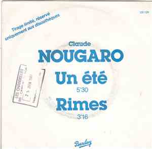 Claude Nougaro - Un Été / Rimes