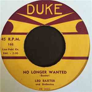 Leo Baxter & Orchestra - No Longer Wanted / No Nights Without You