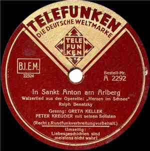 Greta Keller, Peter Kreuder Mit Seinen Solisten - In Sankt Anton Am Arlberg ...