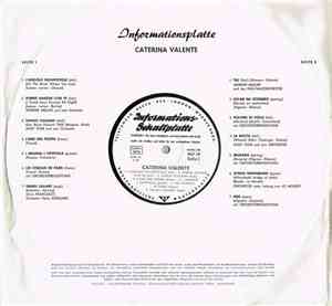 Caterina Valente - Informations-Schallplatte