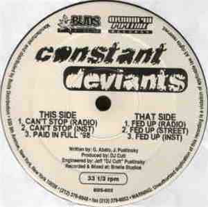 Constant Deviants - Can't Stop / Fed Up
