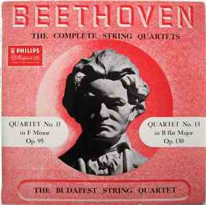 Beethoven - The Budapest String Quartet - Quartet No. 11 In F Minor Op. 95  ...