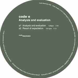 Code E - Analysis And Evaluation