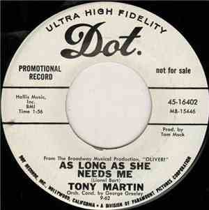 Tony Martin  - As Long As She Needs Me / I'll Be Seeing You