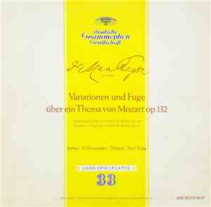 Max Reger, Berliner Philharmoniker ∙ Karl Böhm - Variationen Und Fuge Über  ...