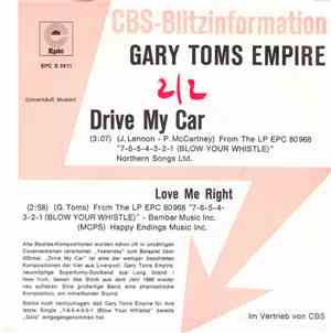 Gary Toms Empire - Drive My Car