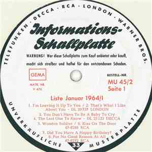 Various - Informationsplatte - Liste Januar 1964/I