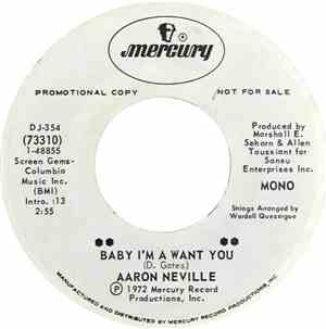 Aaron Neville - Baby I'm A Want You / Mojo Hannah