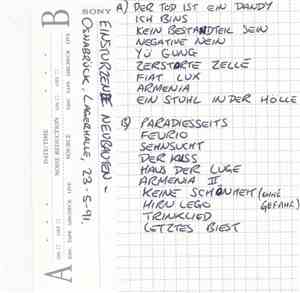 Einsturzende Neubauten - Osnabrück Lagerhalle 23-5-91