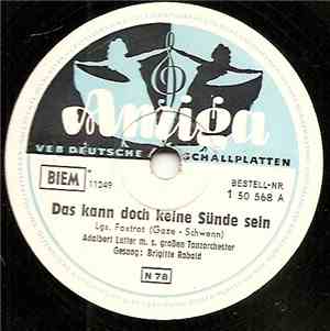 Adalbert Lutter M. S. Großen Tanzorchester - Das Kann Doch Keine Sünde Sein ...
