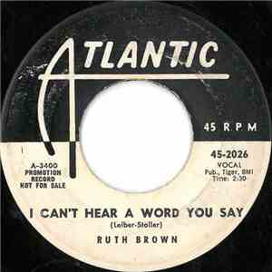 Ruth Brown - I Can't Hear A Word You Say / Jack O'Diamonds
