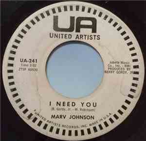 Marv Johnson -  I Need You / (You've Got To) Move Two Mountains