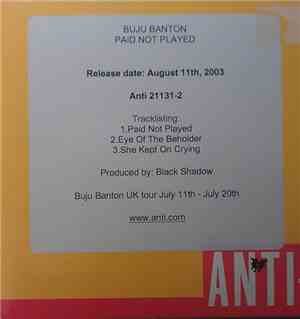 Buju Banton - Paid Not Played