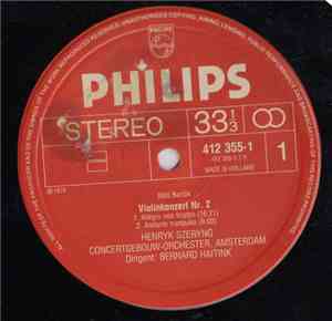 Bartók, Henryk Szeryng, Concertgebouw-Orchester, Amsterdam, Bernard Haitink ...