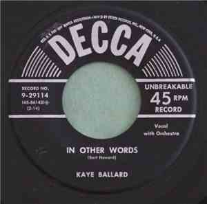 Kaye Ballard - In Other Words / Lazy Afternoon