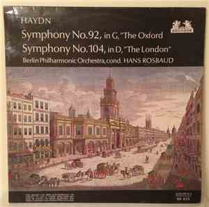 Joseph Haydn, Berlin Philharmonic Orchestra, Hans Rosbaud - Haydn - Symphon ...