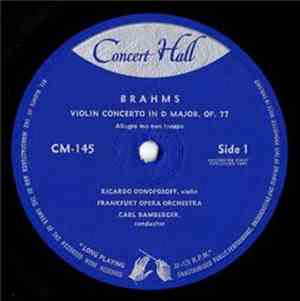 Johannes Brahms, Ricardo Odnoposoff, Frankfurt Opera Orchestra, Karl Bamber ...