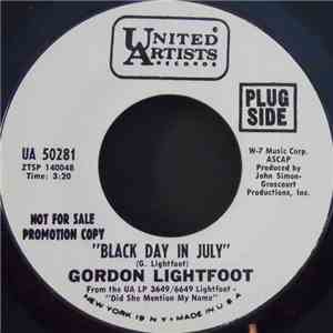 Gordon Lightfoot - Black Day In July