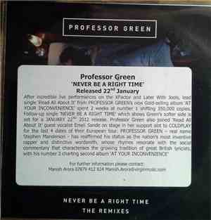 Professor Green - Never Be A Right Time - The Remixes