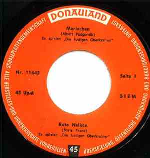 Die Lustigen Oberkrainer - Mariechen / Rote Nelken / Michael-Polka / Ein Hä ...