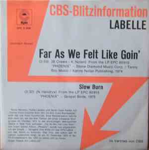 LaBelle - Far As We Felt Like Goin'