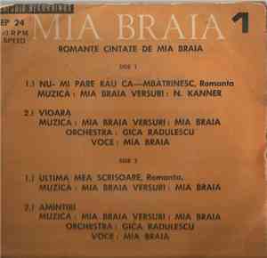 Mia Braia - Romanțe Cintate De Mia Braia
