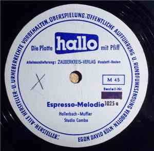 Studio Combo / Bernie Cloud, Orchester Eryk Sowa - Espresso-Melodie / Blue  ...