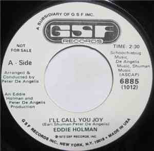 Eddie Holman - I'll Call You Joy / Young Girl (In Your World)